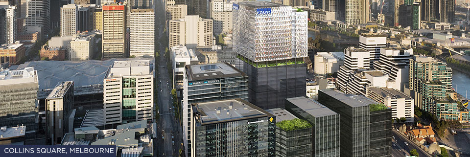 A view of the Collins Square, Melbourne precinct